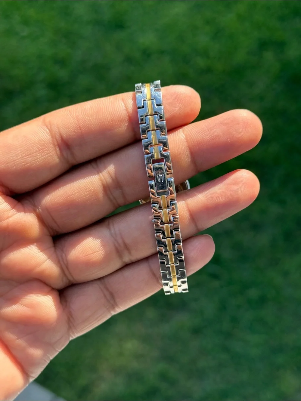 Bulova vintage Women's Two-Tone Crystal Accent Bracelet bangle  Watch
